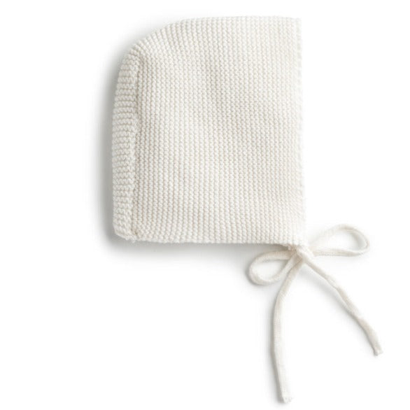 Domani Home Ivory Knit Baby Bonnet - Soft & Comfortable Newborn Hat for Infants 0-12 Months | Perfect for Photography, Christening & Everyday Use