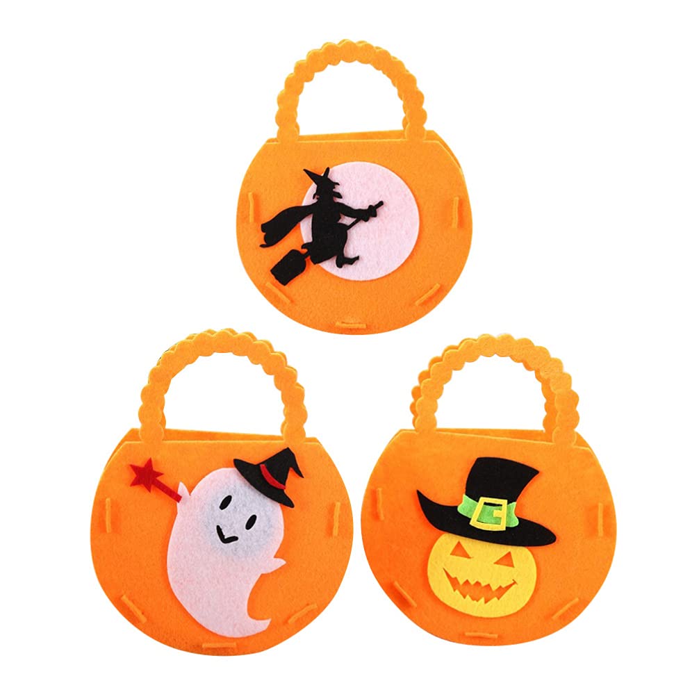 PRETYZOOM 9-Piece Halloween Non-Woven Goodie Bags Set - Ghost Pumpkin Witch Themed Treat Bags for Kids, Trick or Treat Candy Bags, Party Favors & Classroom Halloween Gift Bags - Perfect for Trick-or-Treating, Halloween Parties & School Events