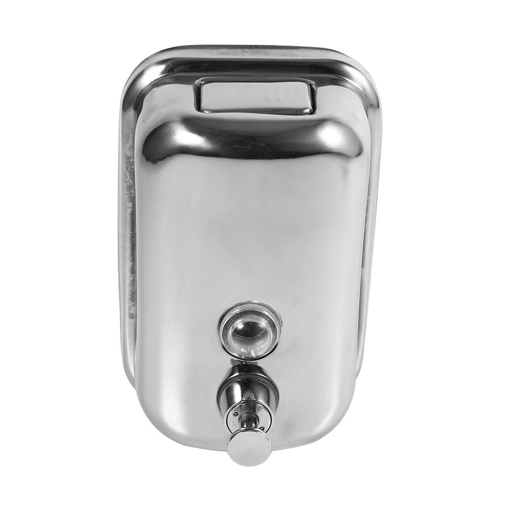 Hazmemejor 500ml Stainless Steel Shower Shampoo Dispenser - Bathroom Liquid Soap & Lotion Pump for Shower, Sink, and Countertop Organization | Rustproof & Durable Design for Home, Gym, and Salon Use