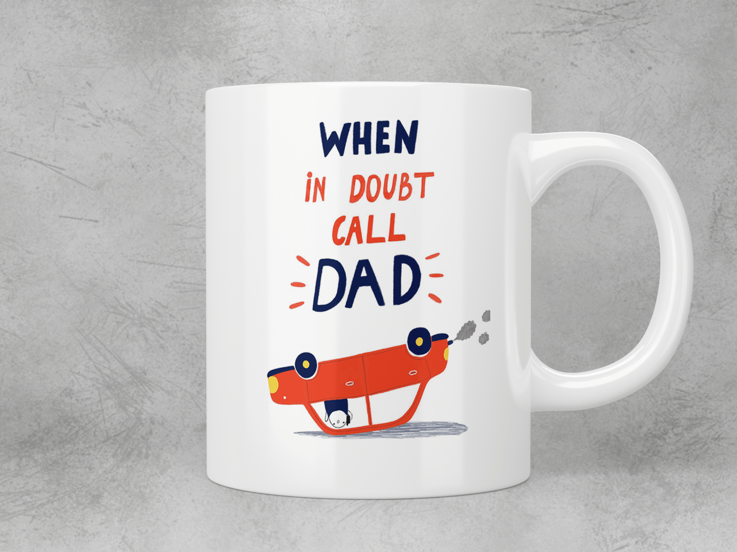 Best 'When in Doubt, Call Dad' Coffee Mug - Funny Gift for Father's Day, Birthday, or Retirement - Perfect for Home, Office & Gifts