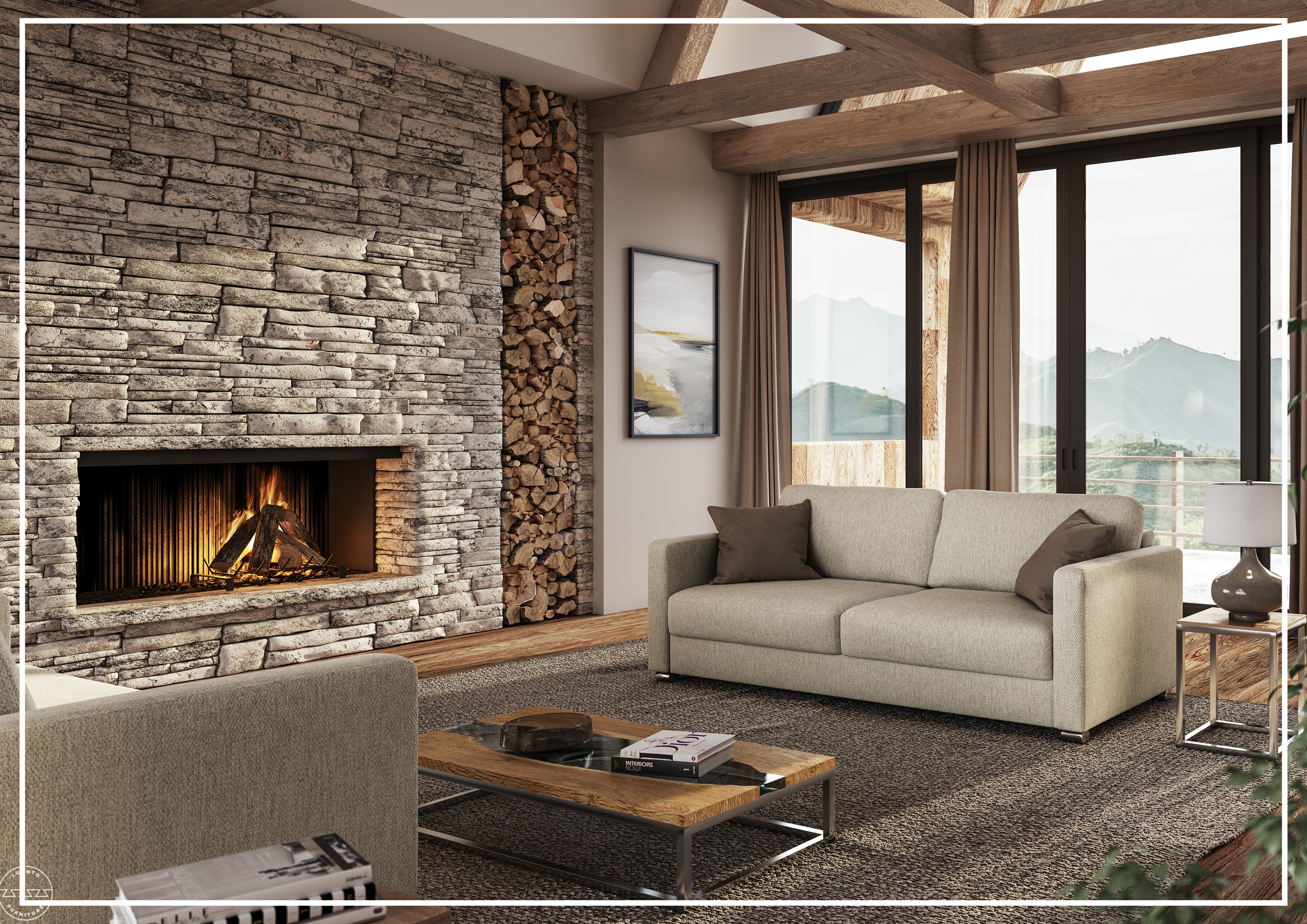 Luonto Emery Fabric Sleeper Sofa - Convertible Bed with Deluxe Function | Custom Made to Order | Perfect for Small Apartments, Guest Rooms & Home Offices