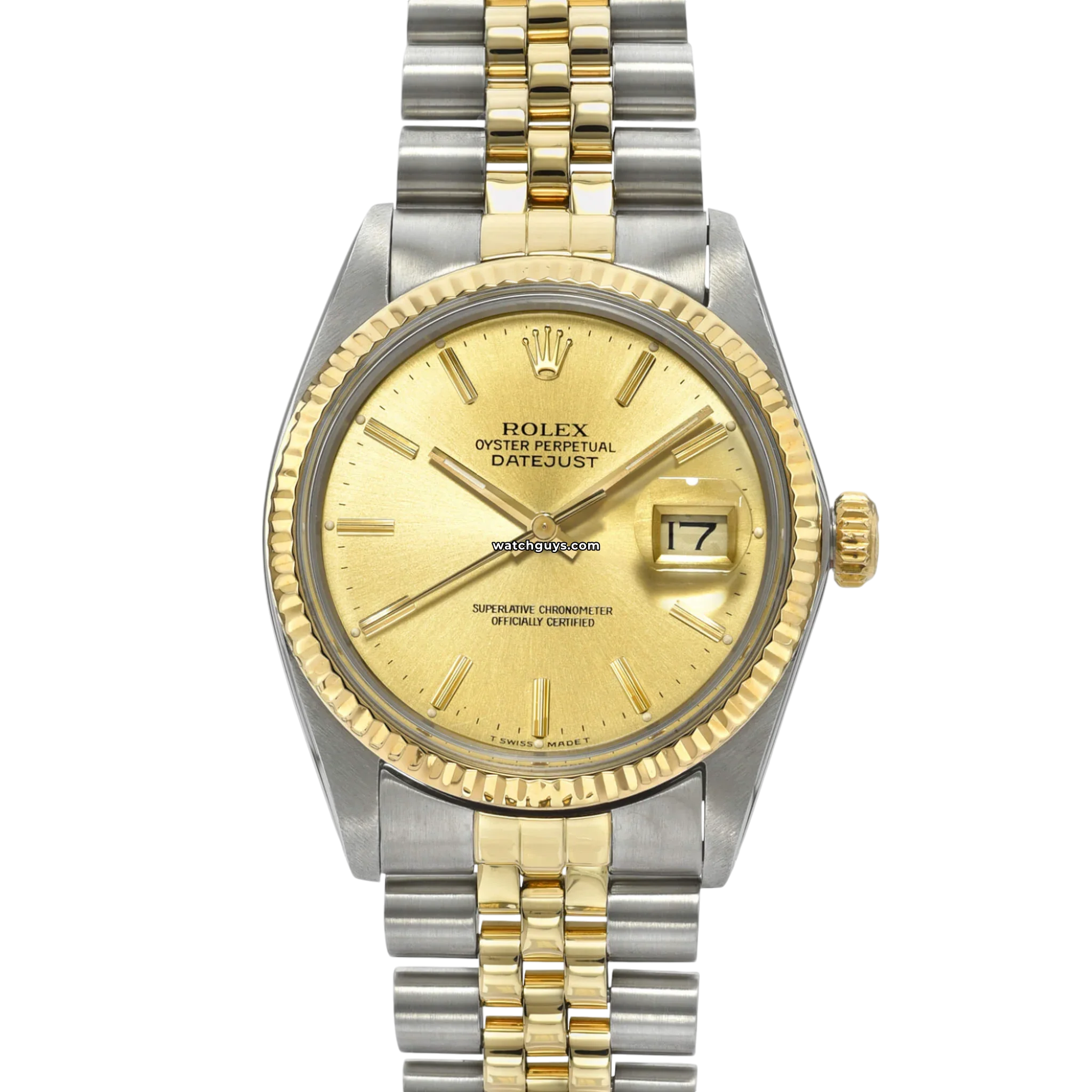 Rolex Datejust 16013 Men's Watch - 36mm Stainless Steel & Gold, Champagne Dial, Automatic Movement - Perfect for Business, Formal Events & Luxury Gifts