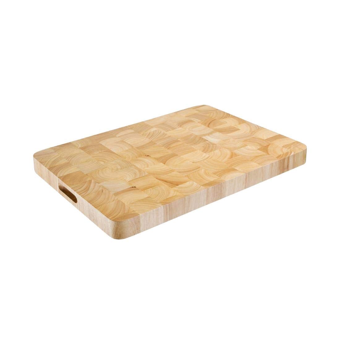 Premium Rectangular Wooden Chopping Board for Kitchen & Catering - Heavy Duty Cutting Board for Meat, Vegetables & Bread - Perfect for Home Chefs & Professional Catering Supplies
