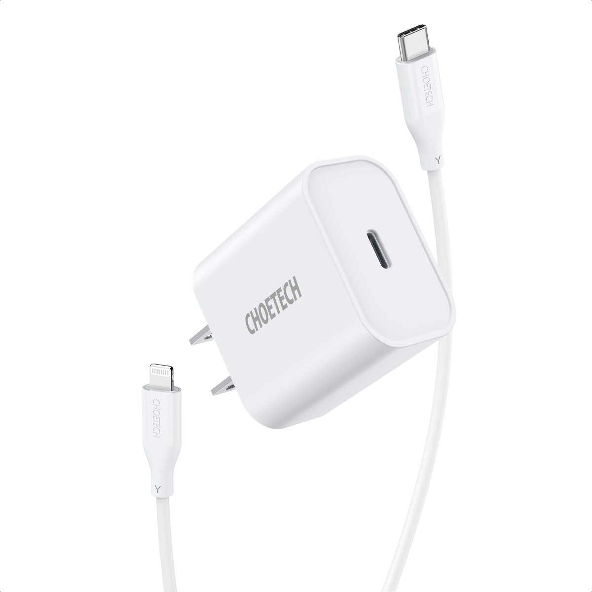 20W PD USB-C Fast Charger with MFi Certified Cable - Nylon Braided, Compatible with iPhone 14/13/12/11/Pro/Max, iPad, Samsung Galaxy - Perfect for Travel, Home & Office Charging