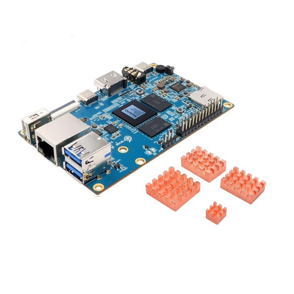RK3588S 8-Core 64-Bit Single Board Computer with 4GB RAM & Heat Sink - Ideal for AI Development, IoT Projects, and Embedded Systems Programming