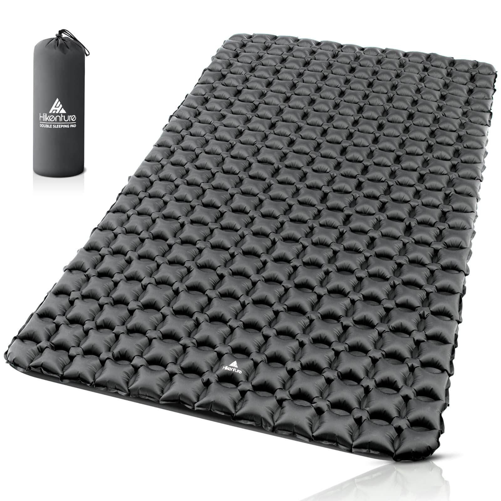 Hikenture Ultralight Double Sleeping Pad for Camping - 2 Person Inflatable Mat with Pump Sack | Waterproof for Tent & Backpacking