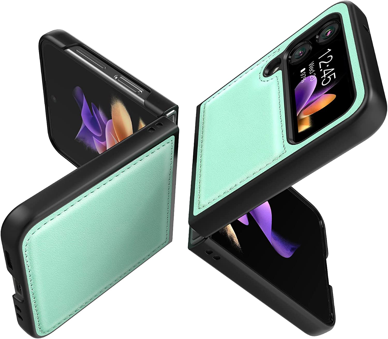 Samsung Galaxy Z Flip 4 5G Genuine Leather Case - Premium Yellow Protective Cover for Everyday Use & Style