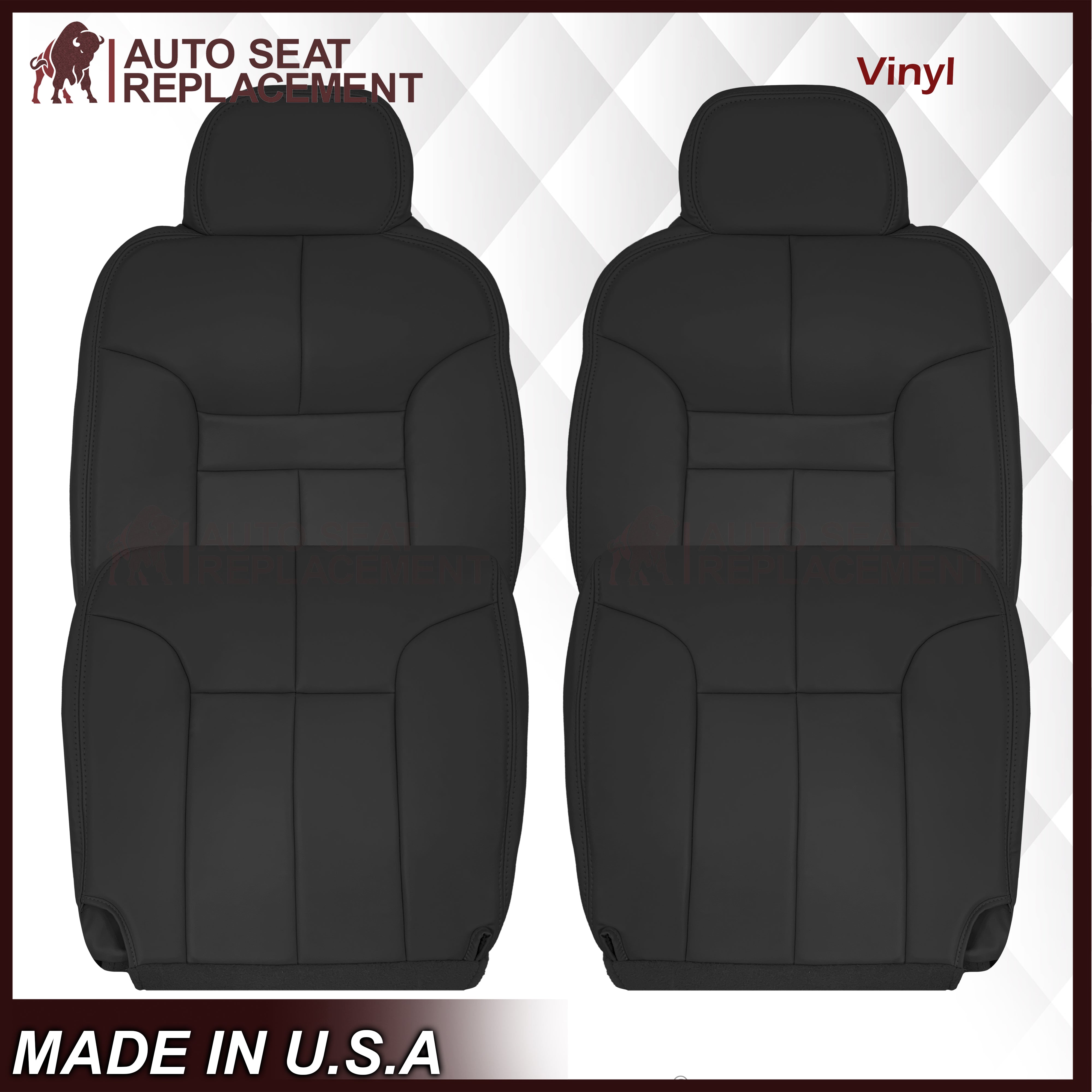 1994-1997 Dodge Ram Laramie SLT 1500/2500/3500 Black Seat Covers - Custom Fit Truck Seat Protectors for Comfort & Durability | Perfect for Work Trucks, Off-Roading & Daily Commutes