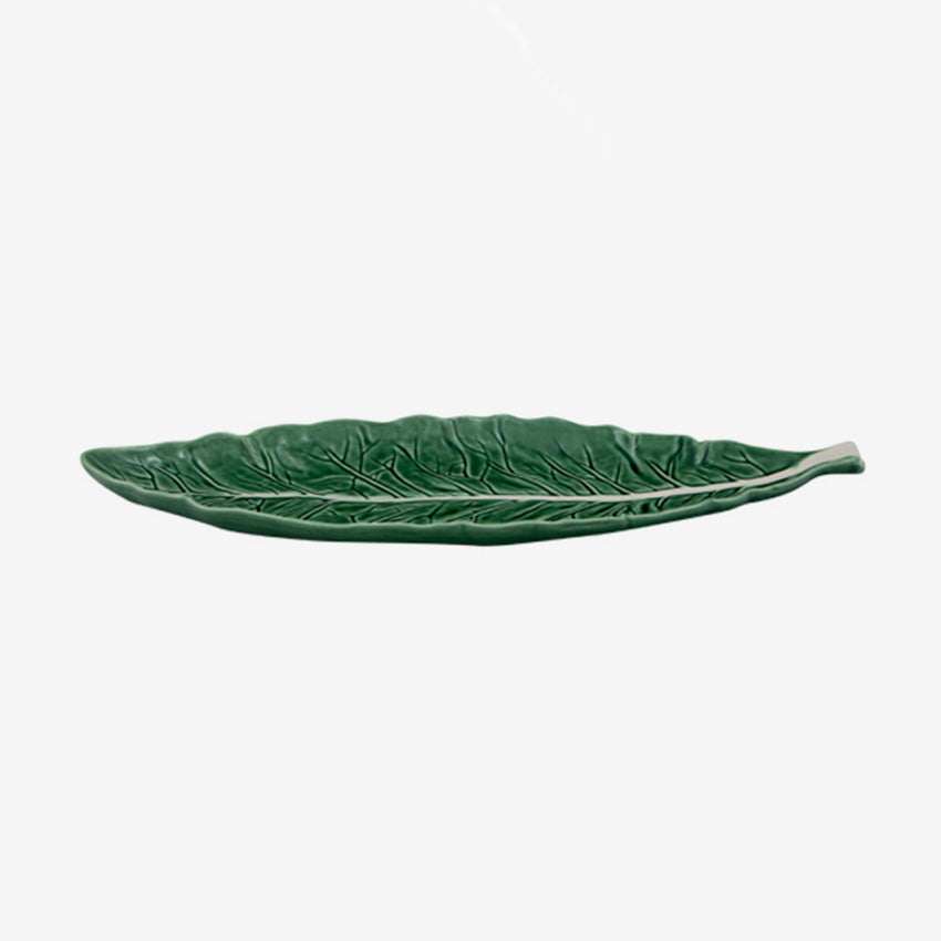 Bordallo Pinheiro Cabbage Narrow Leaf Ceramic Plate - Handcrafted Portuguese Dinnerware for Home Decor & Special Occasions