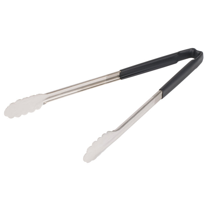Vollrath 16-Inch Black Utility Tongs with Kool-Touch Handle - Heat Resistant Kitchen Tongs for Grilling, Cooking, and Serving Food