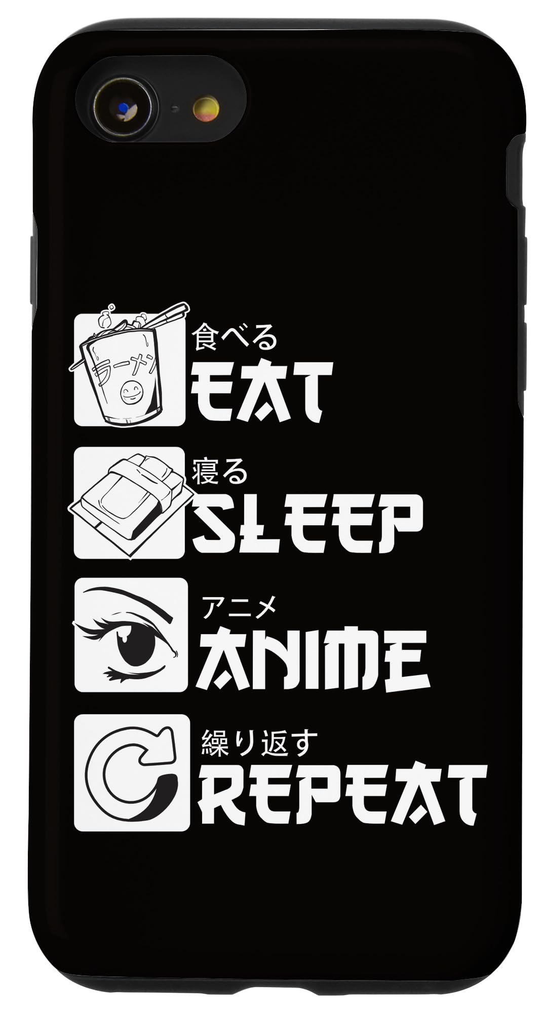 iPhone SE (2020) / 7 / 8 Anime Themed Protective Phone Case - Cute Cartoon Design for Anime Lovers - Perfect for Daily Use, School, Work & Travel