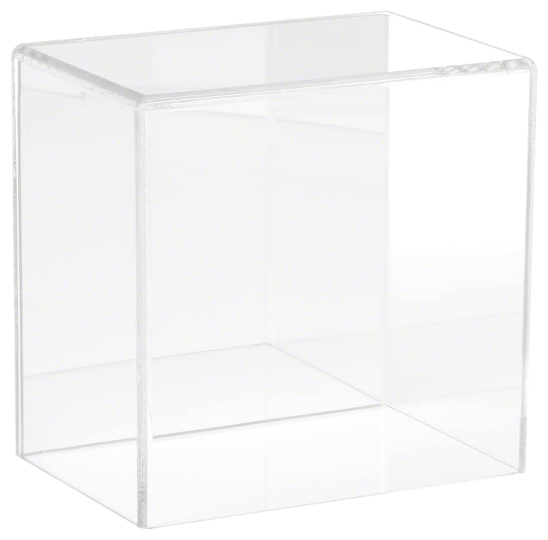 Plymor 6x4x6 Inch Clear Acrylic Display Case with Mirror Back - 3 Pack for Collectibles, Jewelry & Retail Displays | No Base Included | Perfect for Action Figures, Miniatures & Decorative Items