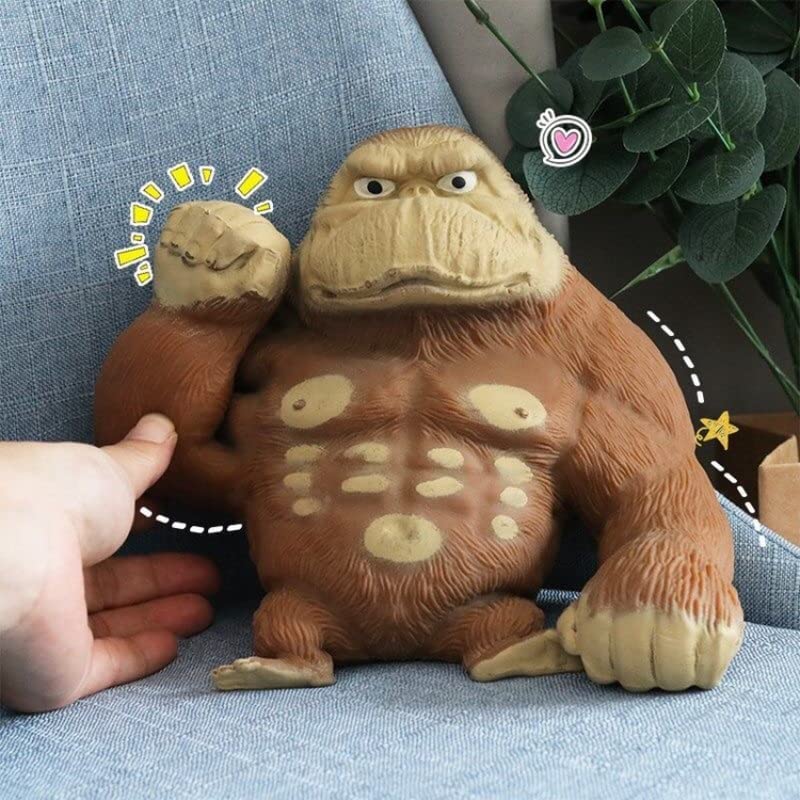 BTHRIFT 2022 New Stretchy Squishy Monkey Toy - Stress Relief Gorilla Figure for Adults & Kids, Latex Stretch Gorilla Toy (Medium 600g) - Perfect for TikTok Videos, Office Desk Stress Relief & Sensory Play