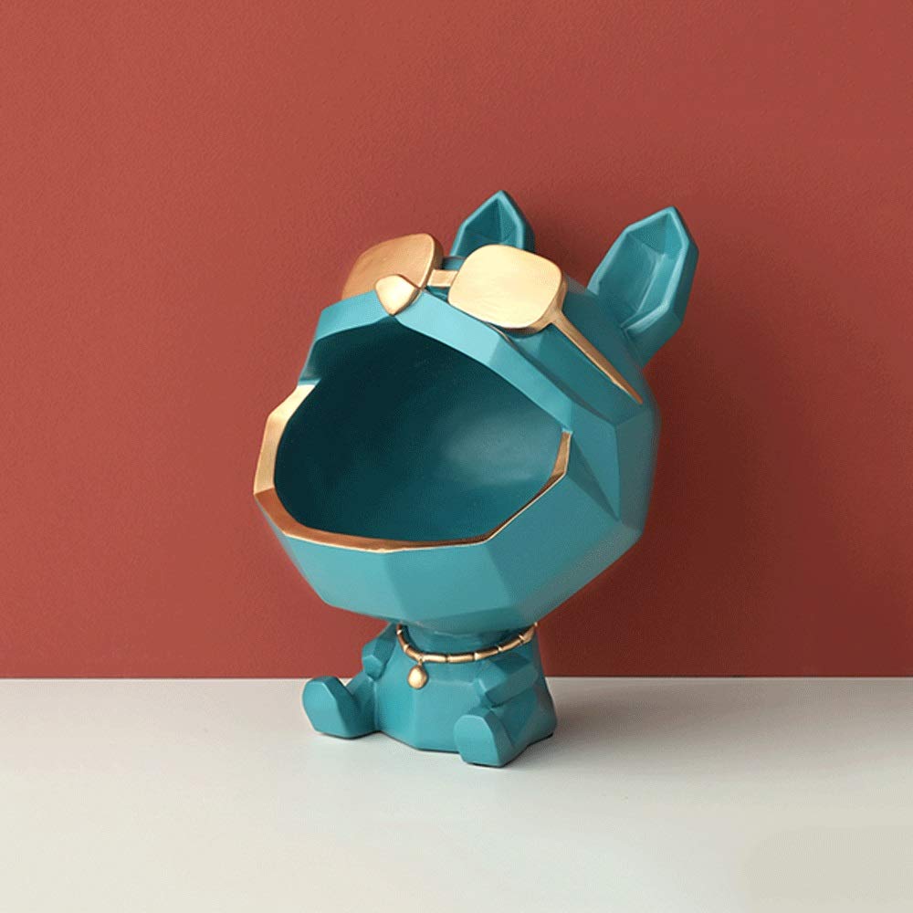 WALNUTA Big Mouth Dog Figurine - Resin Storage Box for Home Decor, Unique Dog Sculpture Gift for Pet Lovers | Perfect for Living Room Shelf, Office Desk & Gift Giving
