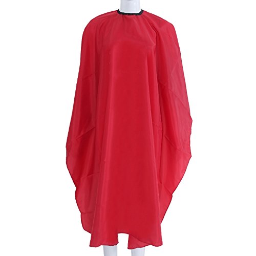 Thobu Professional Waterproof Salon Hair Cutting Cape - Adult Barber Cape Gown with Waterproof Cloth for Hairdressing & Styling - Perfect for Salons, Barbershops & Home Haircuts (Red)