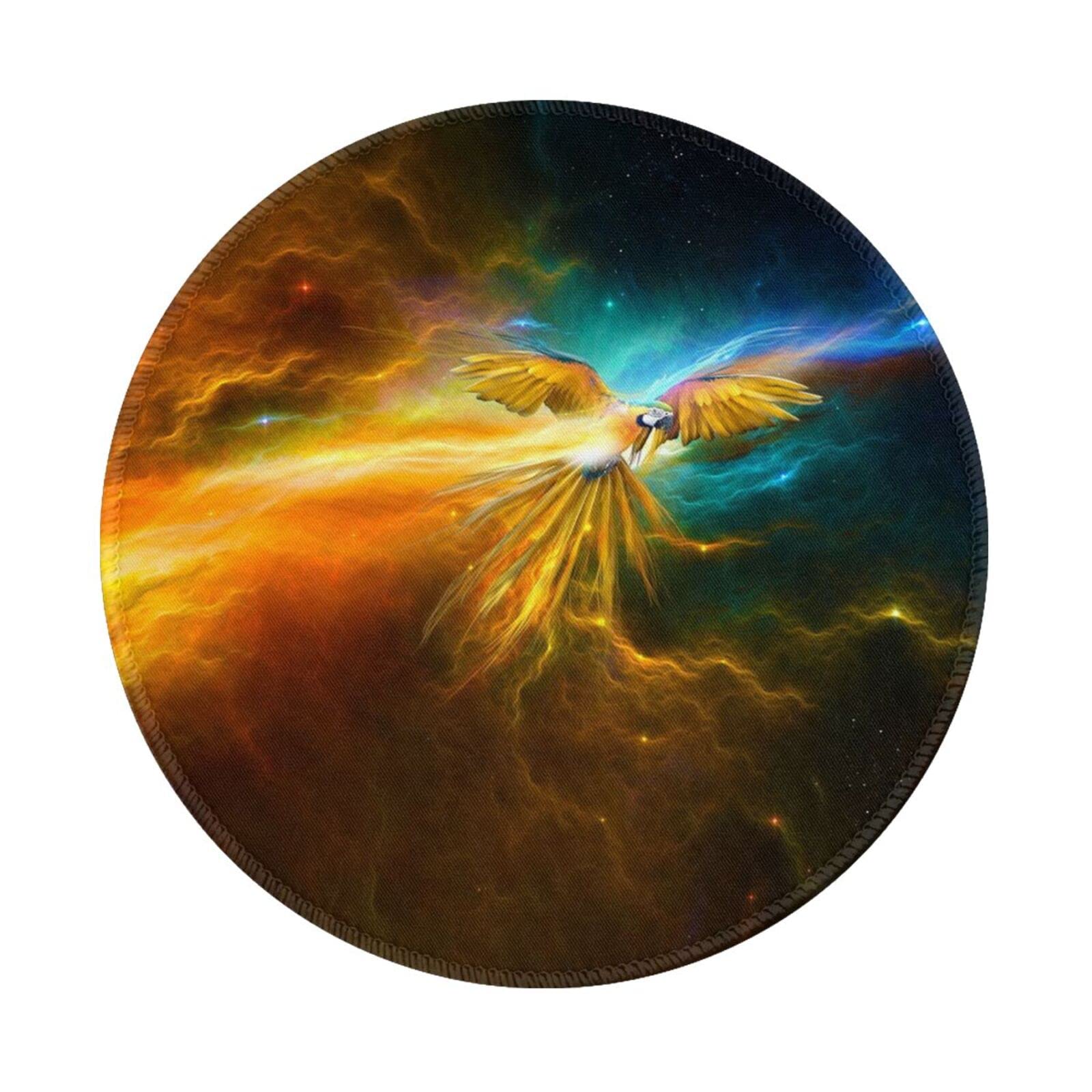 YAZXHJAZ 8 Inch Round Gaming Mouse Pad - Non-Slip Rubber Base with Stitched Edge, Custom Mouse Mat for PC, Laptop & Computer | Perfect for Office Work, Gaming & Home Use