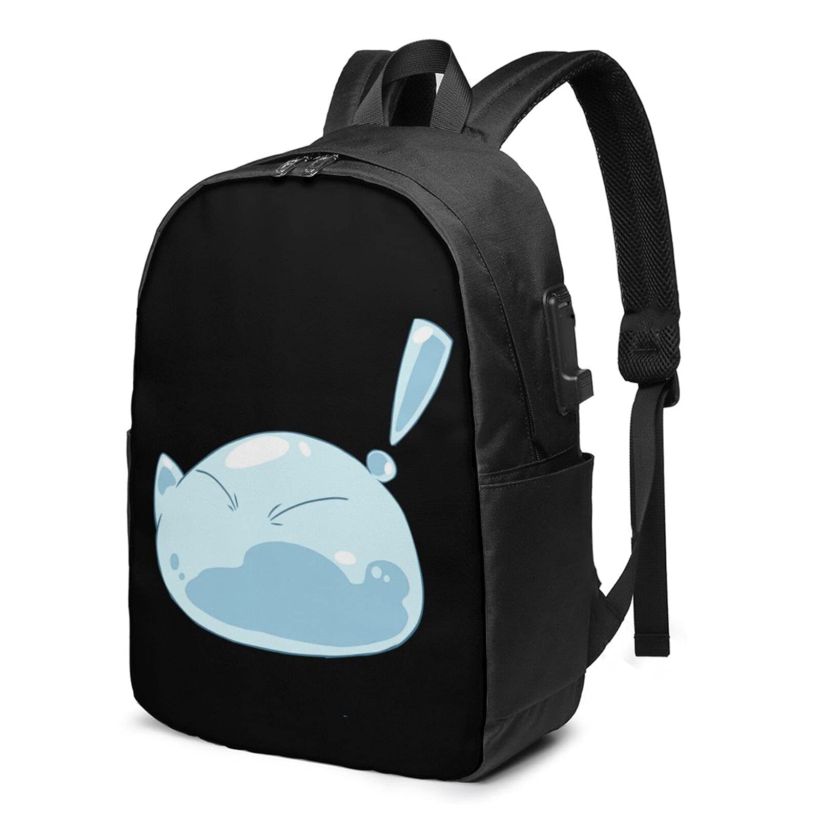 17 Inch Anime Backpack with USB Port - Lightweight Laptop Bag for Travel, Business & Casual Use | That Time I Got Reincarnated as a Slime Themed | Perfect for School, Work & Outdoor Adventures