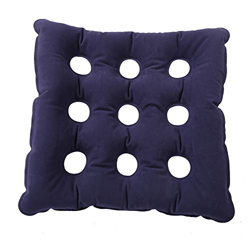 Inflatable Air Cushion Wheelchair Pad - Navy Blue Pressure Relief Seat Cushion for Comfort & Pain Relief - Ideal for Wheelchairs, Office Chairs, Car Seats & Travel