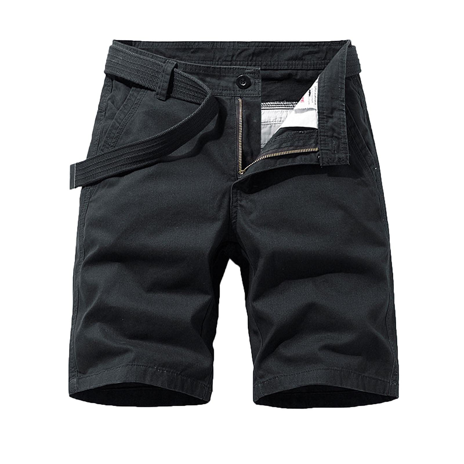 Black Women's Zip-Up Casual Shorts with Pockets - Fall & Summer Fashion Shorts for Women | Perfect for Workouts, Beach Days & Everyday Wear (One Size A2)