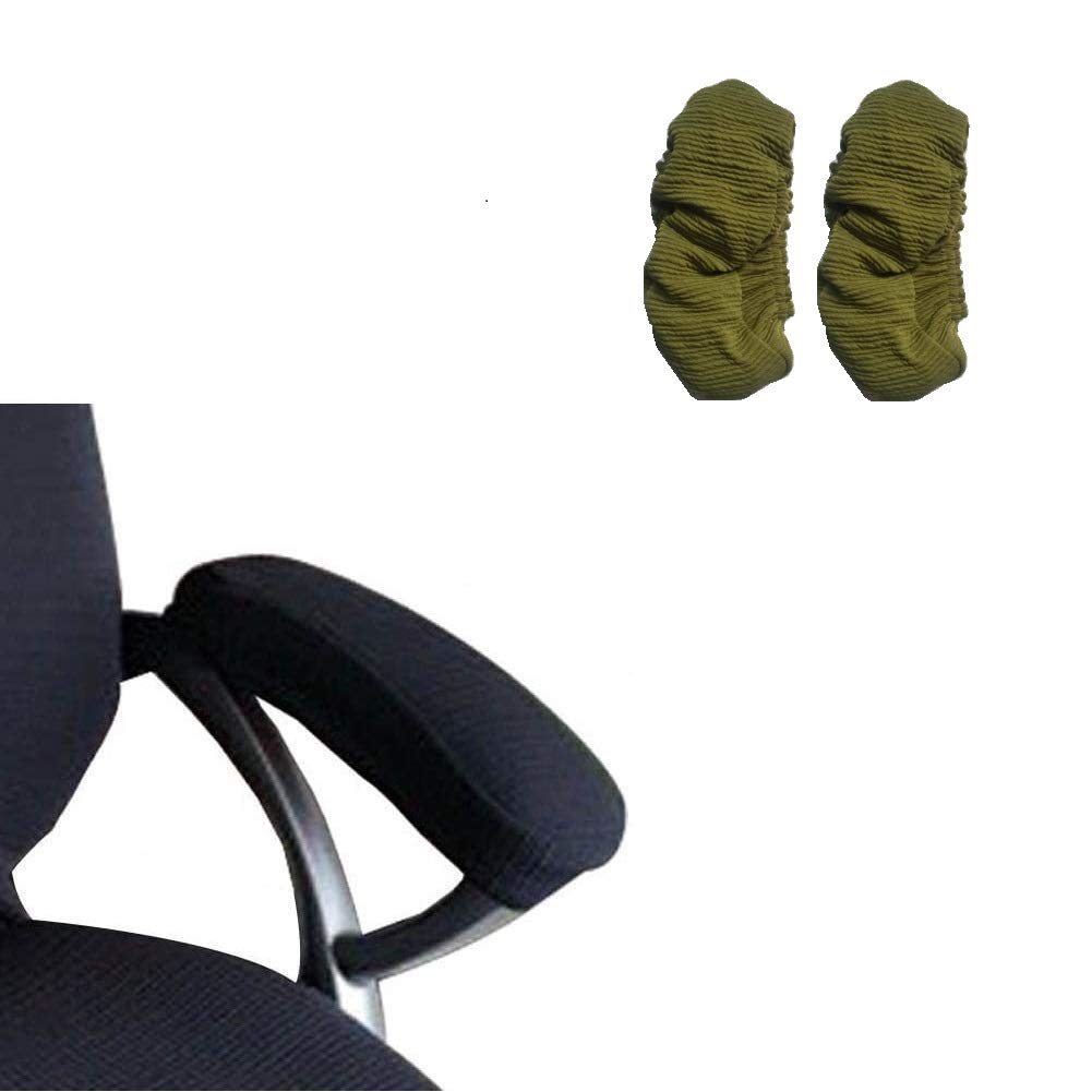ISCCDY Removable Washable Armrest Covers for Office Chairs - Green, Comfort & Protection