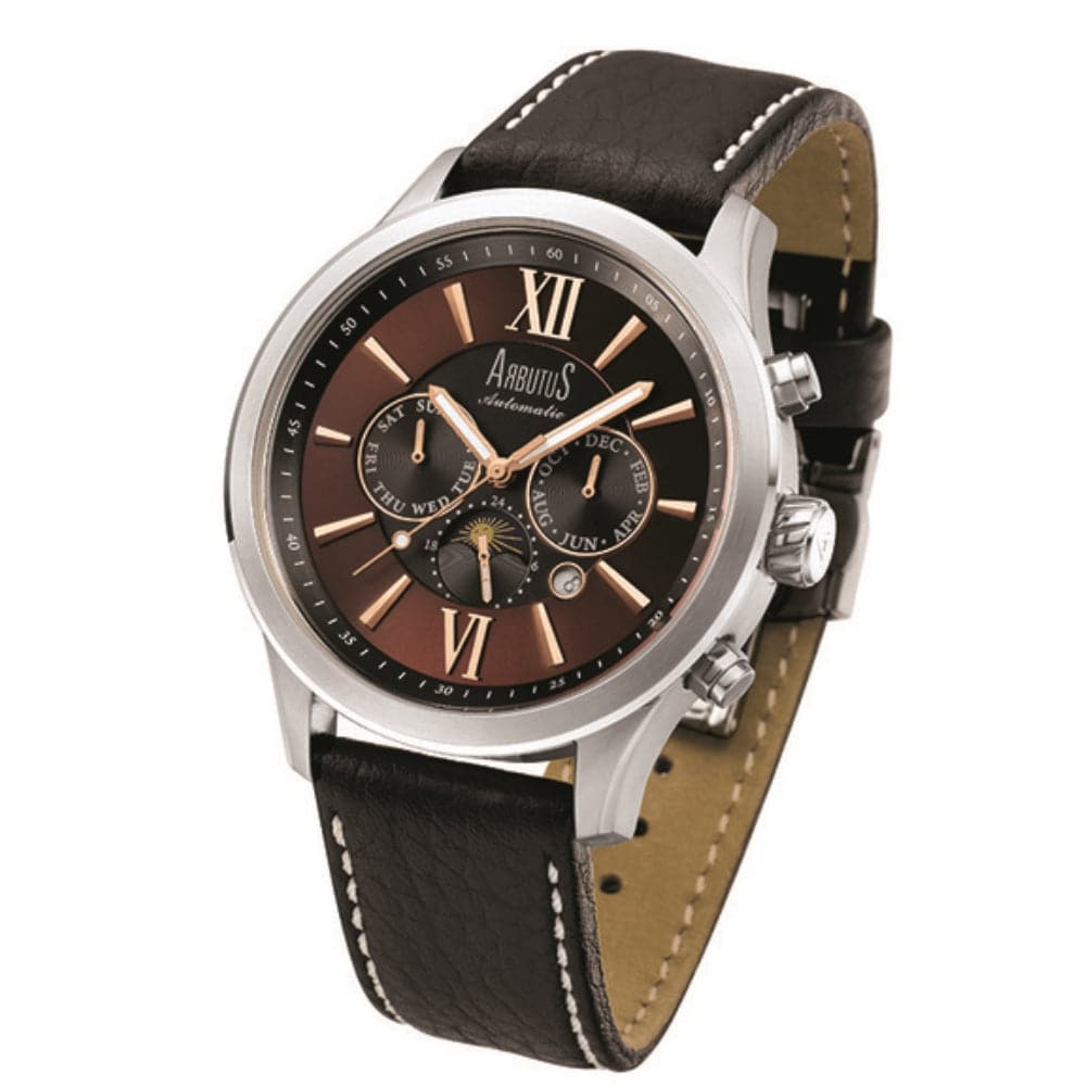ARBUTUS AR902TRFB Men's Analog Quartz Watch - Stylish Stainless Steel Band, Water Resistant, Perfect for Business, Casual & Outdoor Activities