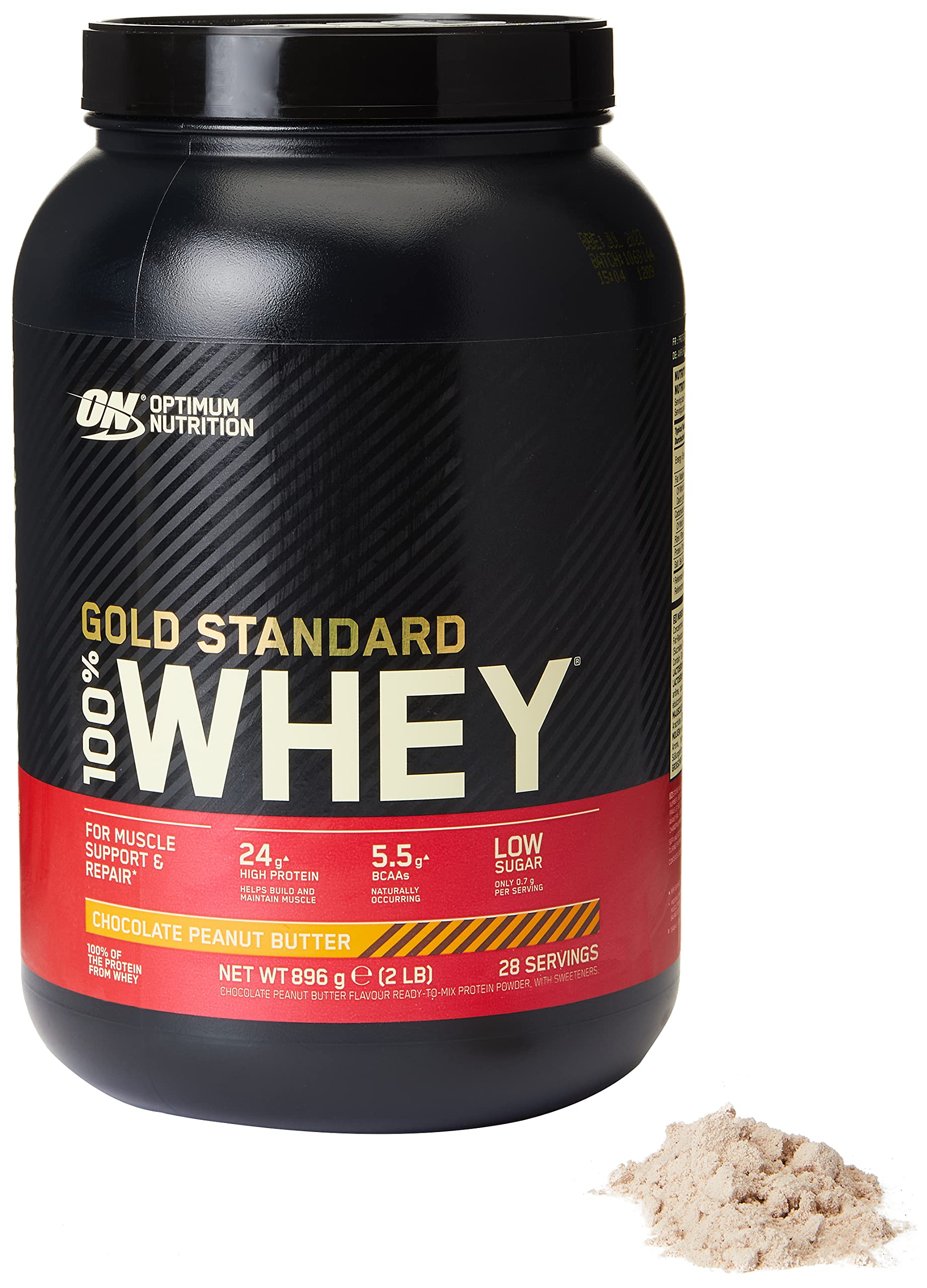 Optimum Nutrition Gold Standard 100% Whey Protein Powder - Chocolate Peanut Butter Flavor (31.4oz/891g) for Muscle Recovery & Post-Workout Nutrition | Gym Supplements & Bodybuilding Essentials