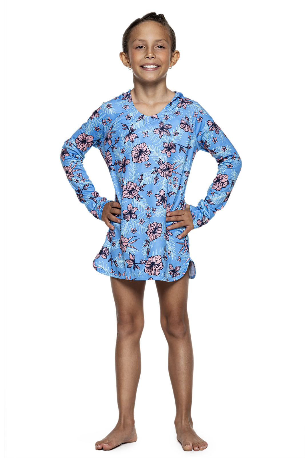 Girl's Seacoast Swim Cover Up Dress - Quick Dry, UPF 50+ Sun Protection, Lightweight & Comfortable for Beach, Pool, and Vacation Wear