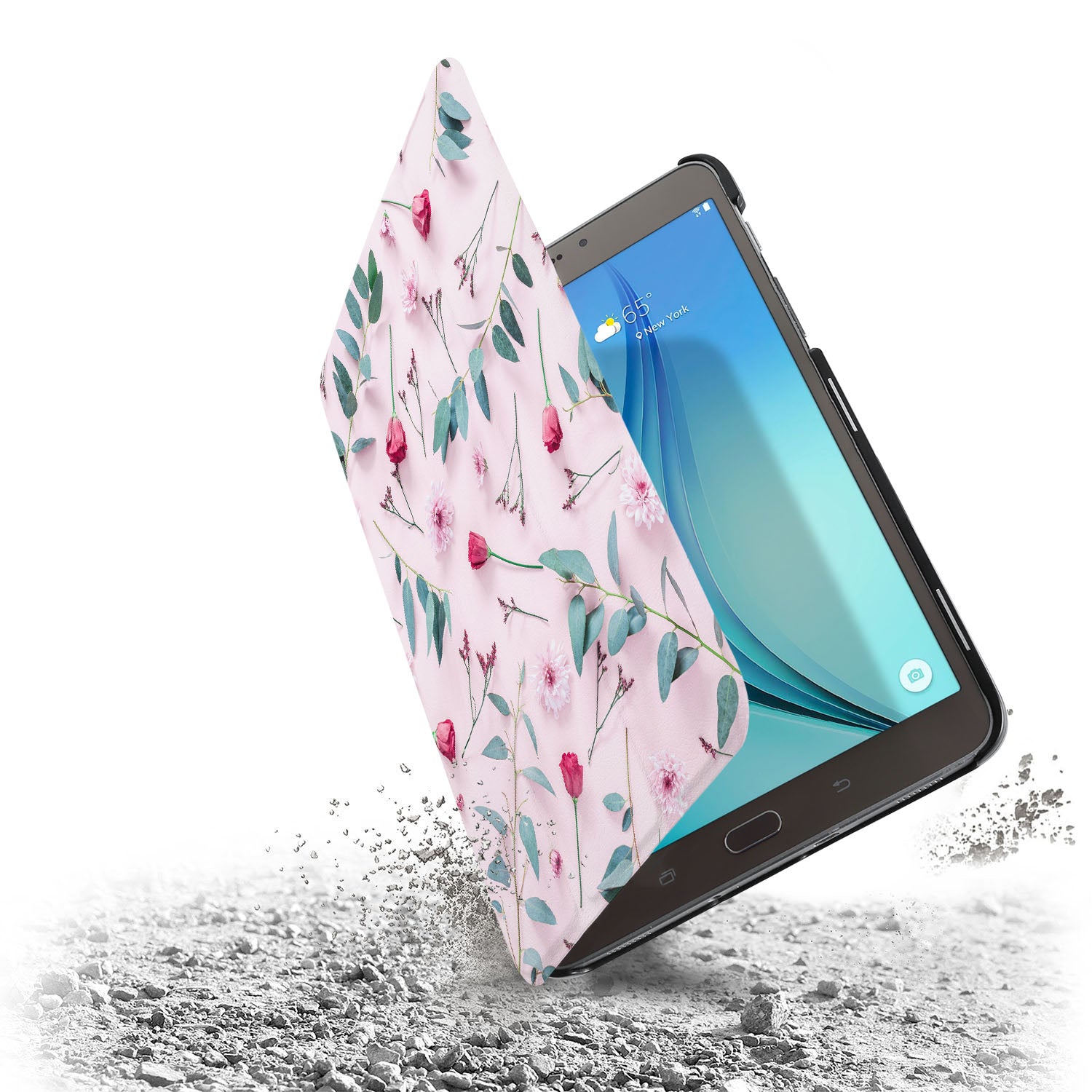 Samsung Tablet Case with Flat Flower Design - Durable Protective Cover for Samsung Tablets - Perfect for Work, School, and Travel