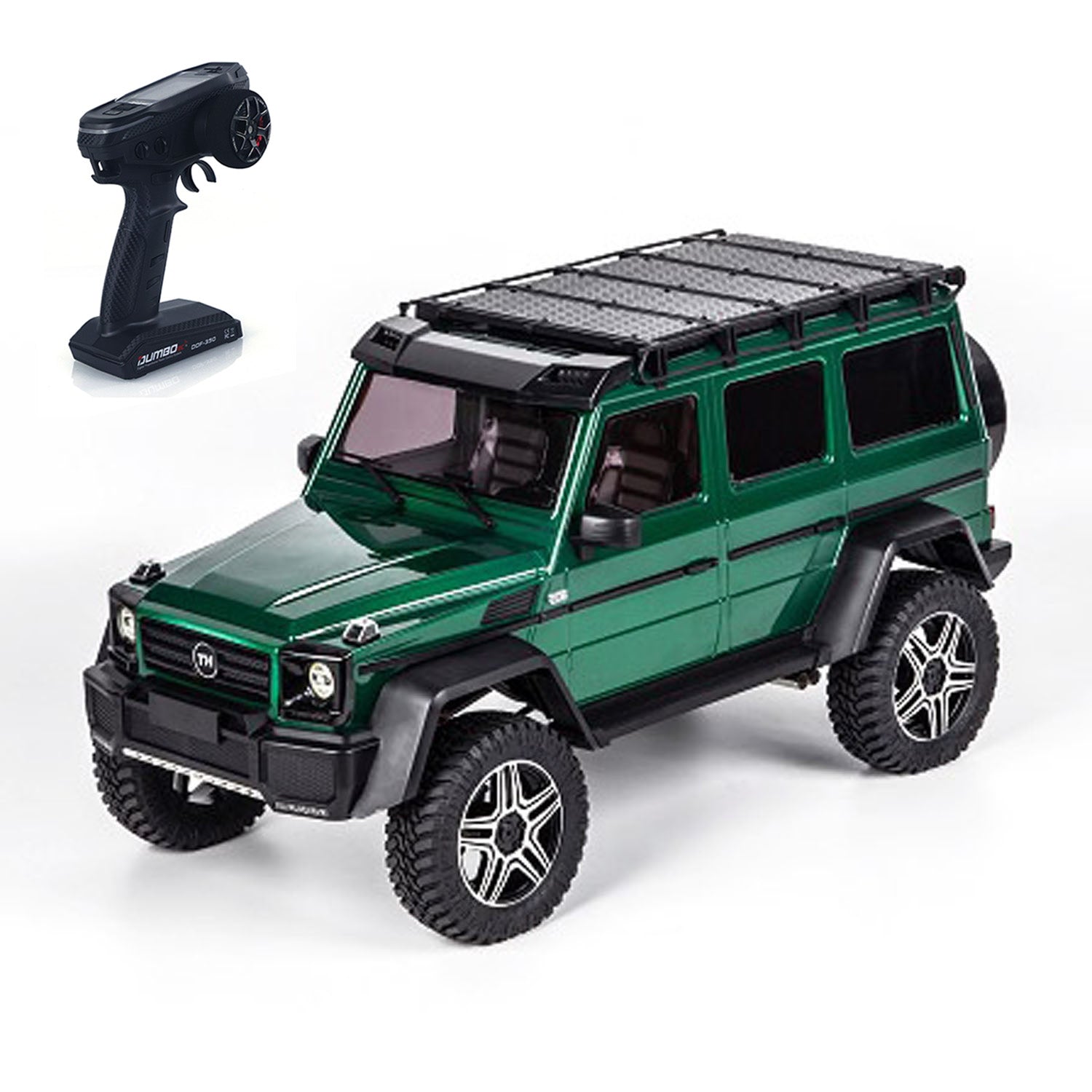 1/8 Scale TRACTION HOBBY RC Rock Crawler - KM5 Portal Axle Differential Lock 4WD Off-Road Truck with 2-Speed Gearbox & 775 Brushed Motor (PNP) - Perfect for Trail Crawling, Rock Racing and Outdoor Adventure