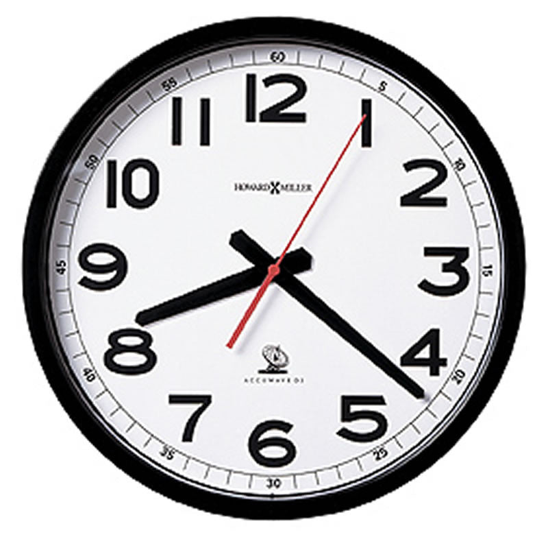 Accuwave II Atomic Wall Clock - 12H Time Display with Automatic Synchronization for Home, Office, and Classroom Use