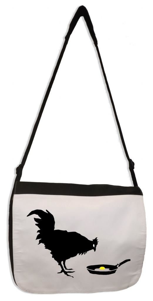 Banksy Chicken & Egg Tribal Print Laptop Messenger Bag - Stylish & Durable Crossbody Bag for Work, School & Travel