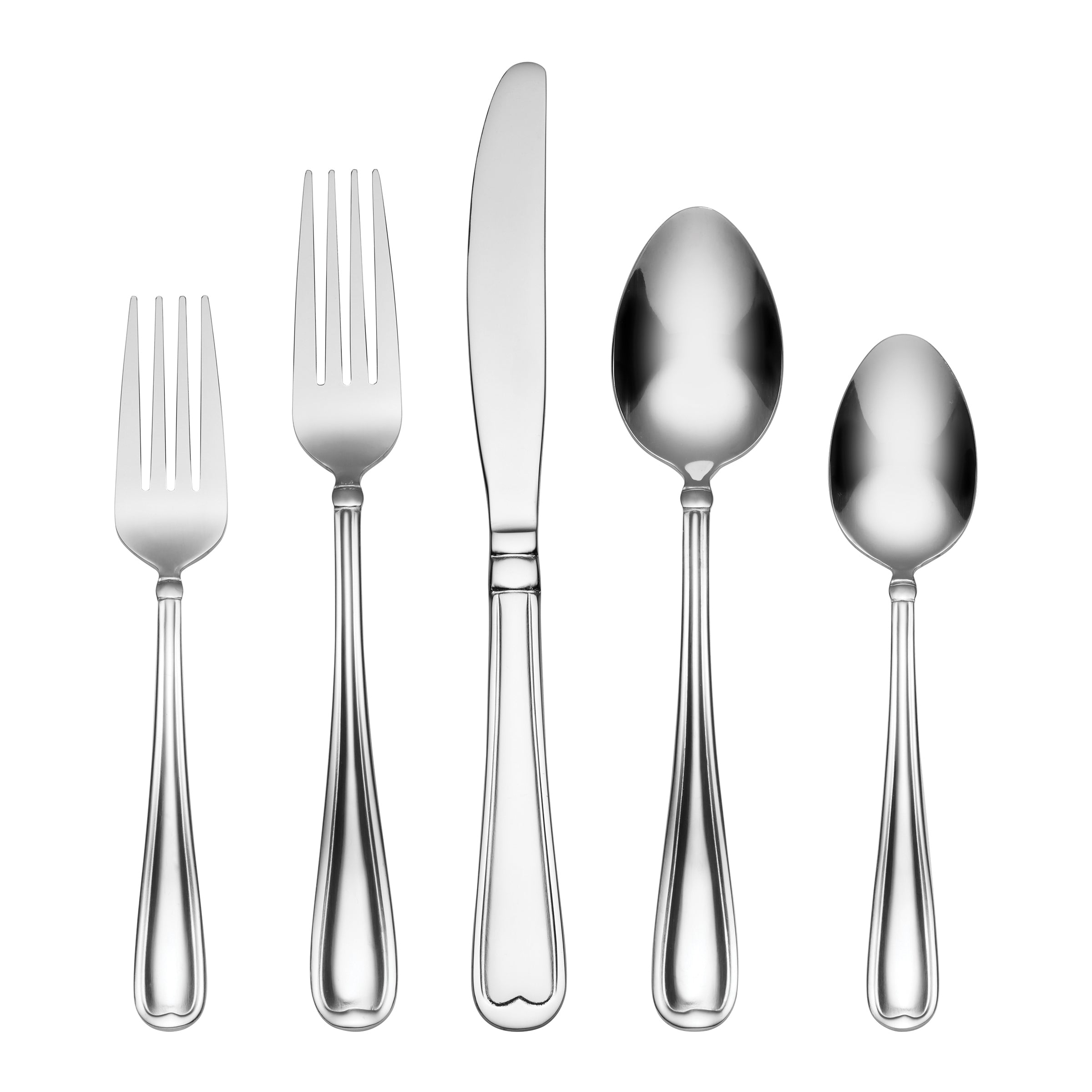 51-Piece Allure Mirror Flatware Set - Stainless Steel Silverware for Dining, Weddings, and Special Occasions