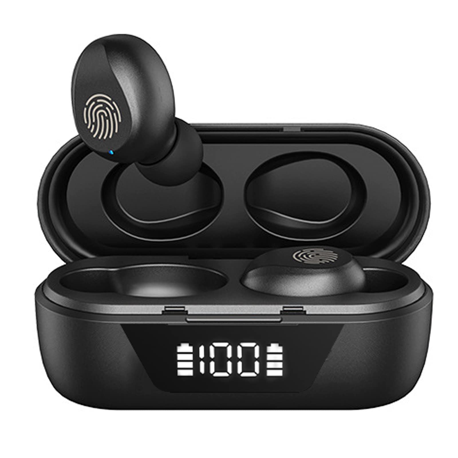 True Wireless Earbuds Bluetooth 5.2 - Invisible In-Ear Headphones with Mini Charging Case | Small & Discreet Wireless Ear Buds for Work, Gym, Running & Travel
