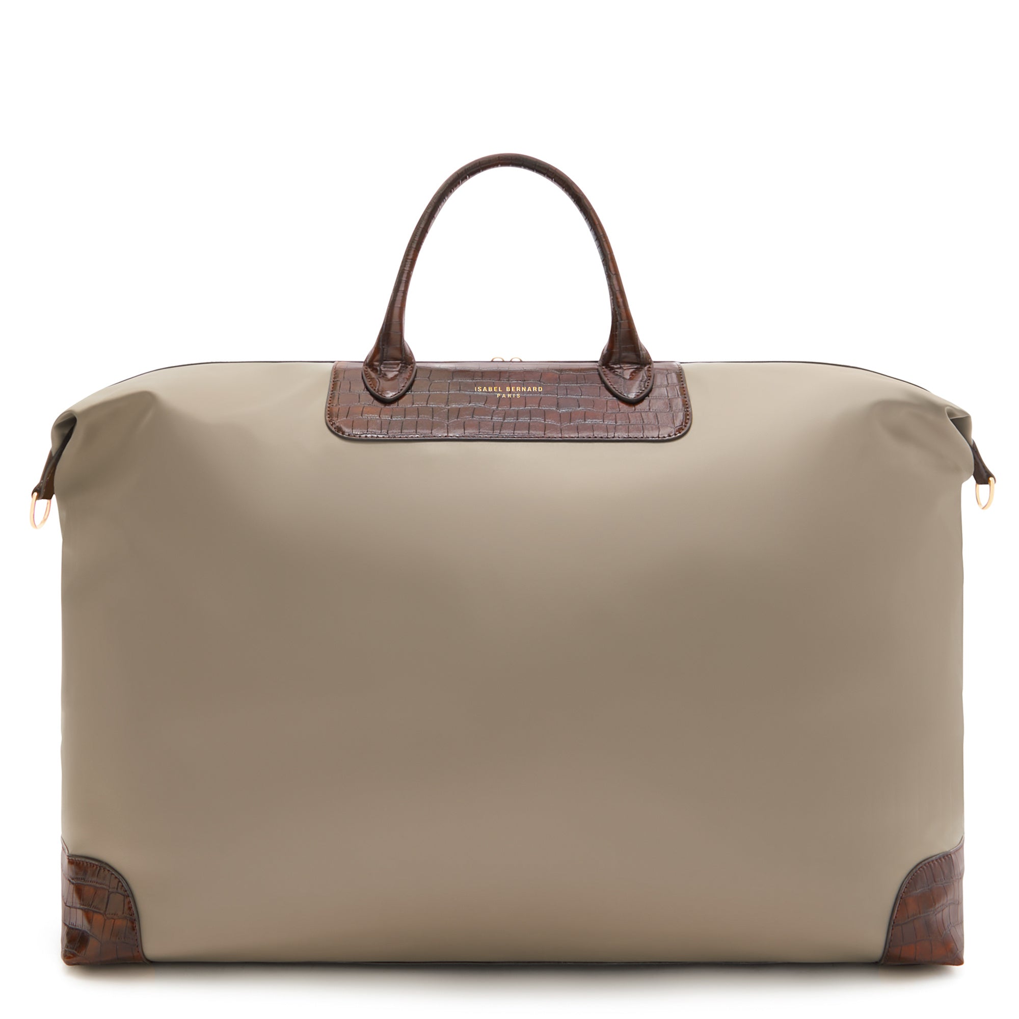 Du Louvre Colette Taupe Weekend Bag Large - Stylish Spacious Travel Tote for Women, Perfect for Overnight Trips, Gym, Beach & Work Commute