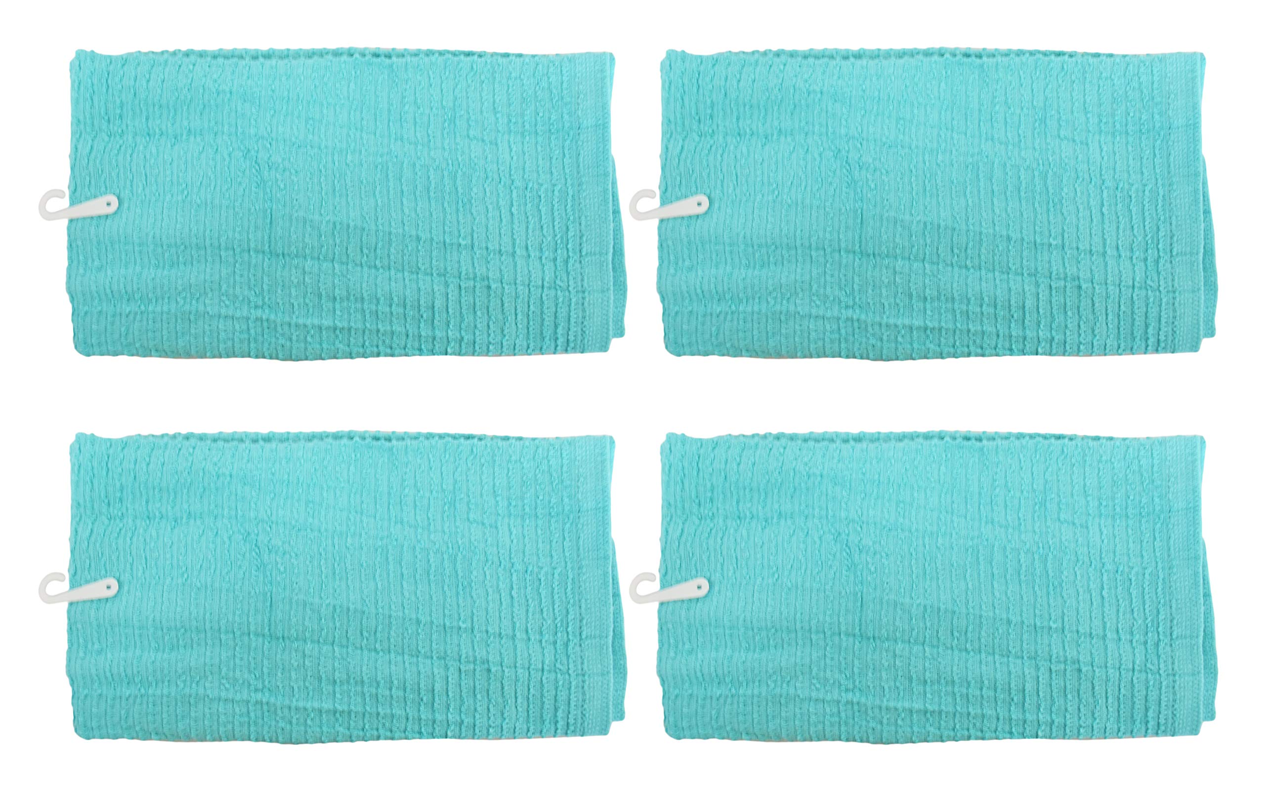 4-Pack Multi-Purpose Kitchen Towels - Easy Care & Absorbent for Kitchen Cleaning (Turquoise)