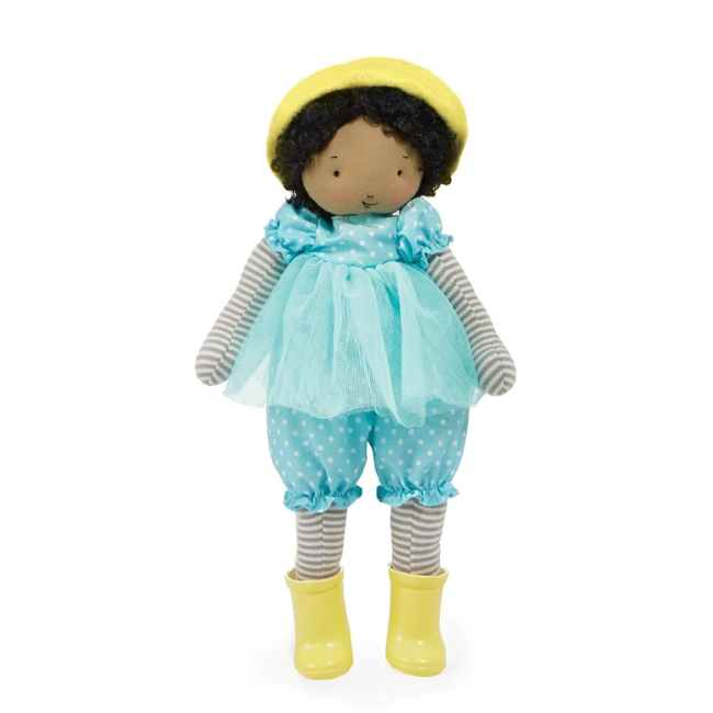 Bunnies by the Bay Pretty Girl Phoebe Plush Toy - Soft & Cuddly Stuffed Animal for Kids, Perfect Gift for Birthdays & Nursery Decor