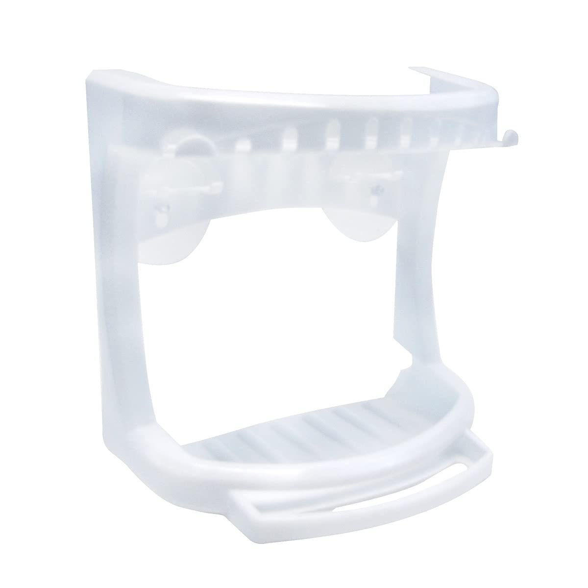 **Treasure Gurus Wall Mount 2-Shelf Suction Cup Shower Caddy - Bathroom Storage Organizer, Soap Holder - Perfect for Shower, Bath, and Small Space Organization**