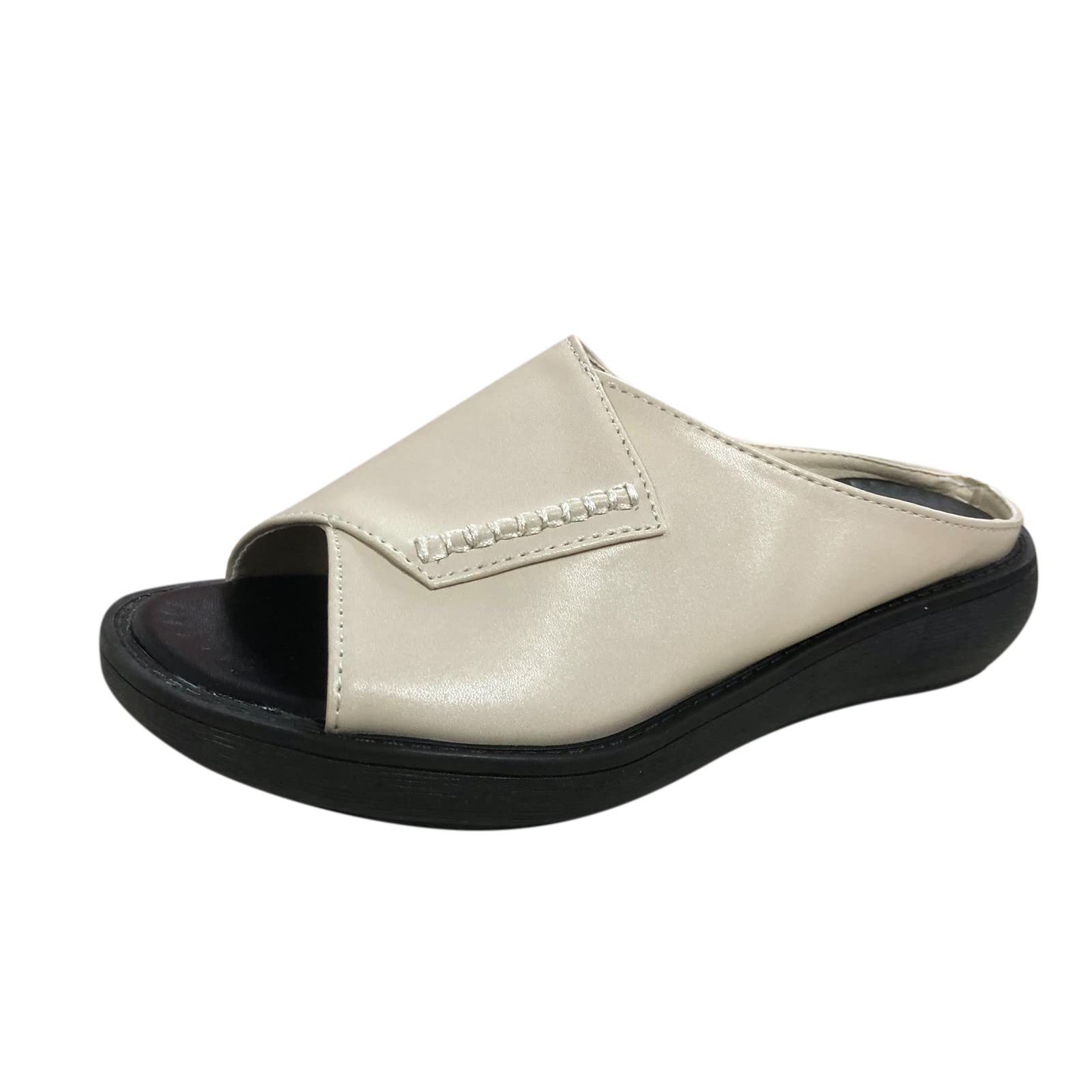 Women's Comfortable Wedge Sandals - Slip On Casual Platform Heels for Summer & Spring | Peep Toe Beach Slippers with Thick Sole | Perfect for Vacation, Walking, and Outdoor Activities