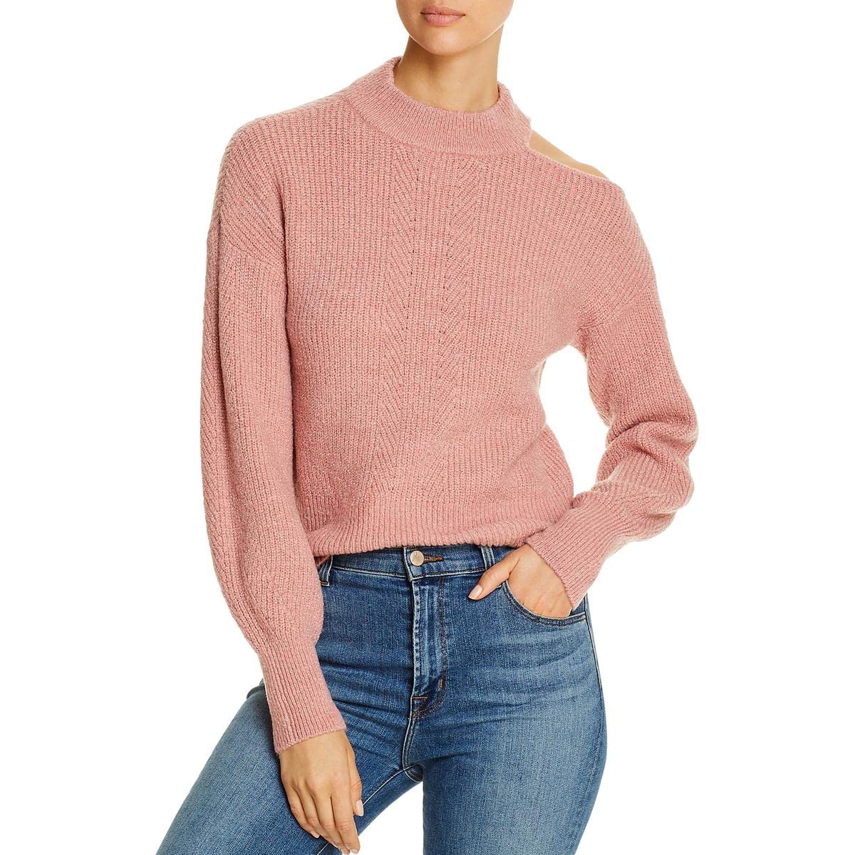 Women's Stylish Cut-Out Knit Funnel Neck Sweater - Vintage Inspired Design for Fall & Winter Fashion | Perfect for Casual Outfits, Office Wear & Date Nights
