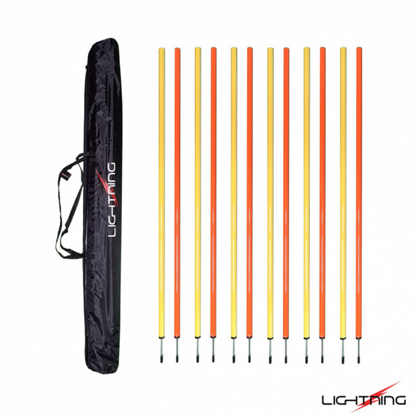 12-Piece Lightning Slalom Pole Set for Water Skiing & Training - Durable & Adjustable for Beginners & Pros