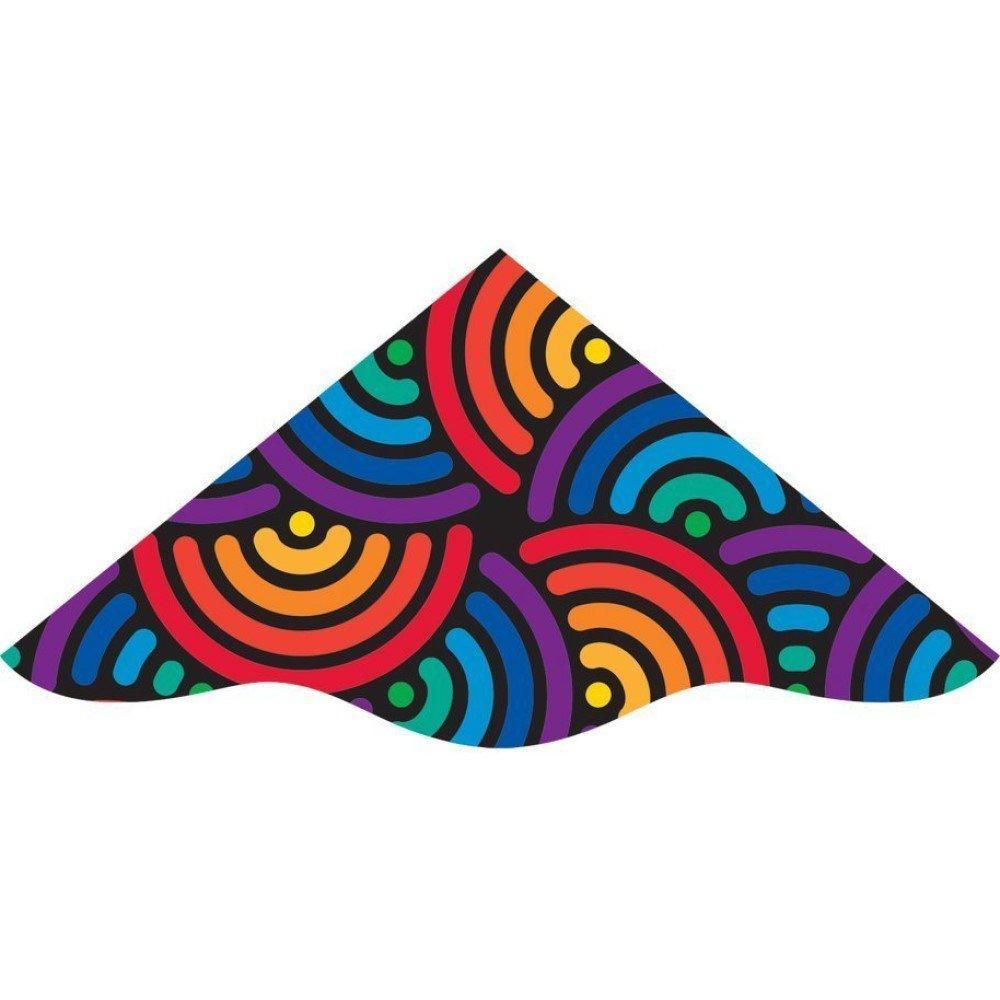 Delta Kite with Swirls Wind Design - Colorful Outdoor Kite for Kids & Adults - Perfect for Beach, Park, and Backyard Flying Fun