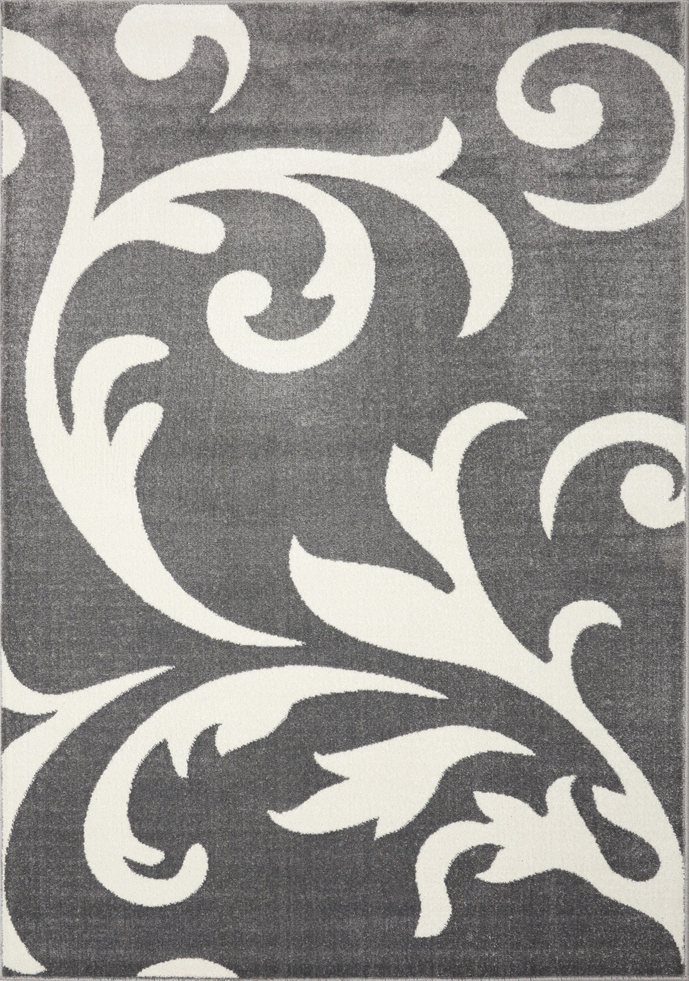 5'3 x 7'7 Grey and White Modern Area Rug - Soft Living Room Carpet for Bedroom, Office & Home Decor