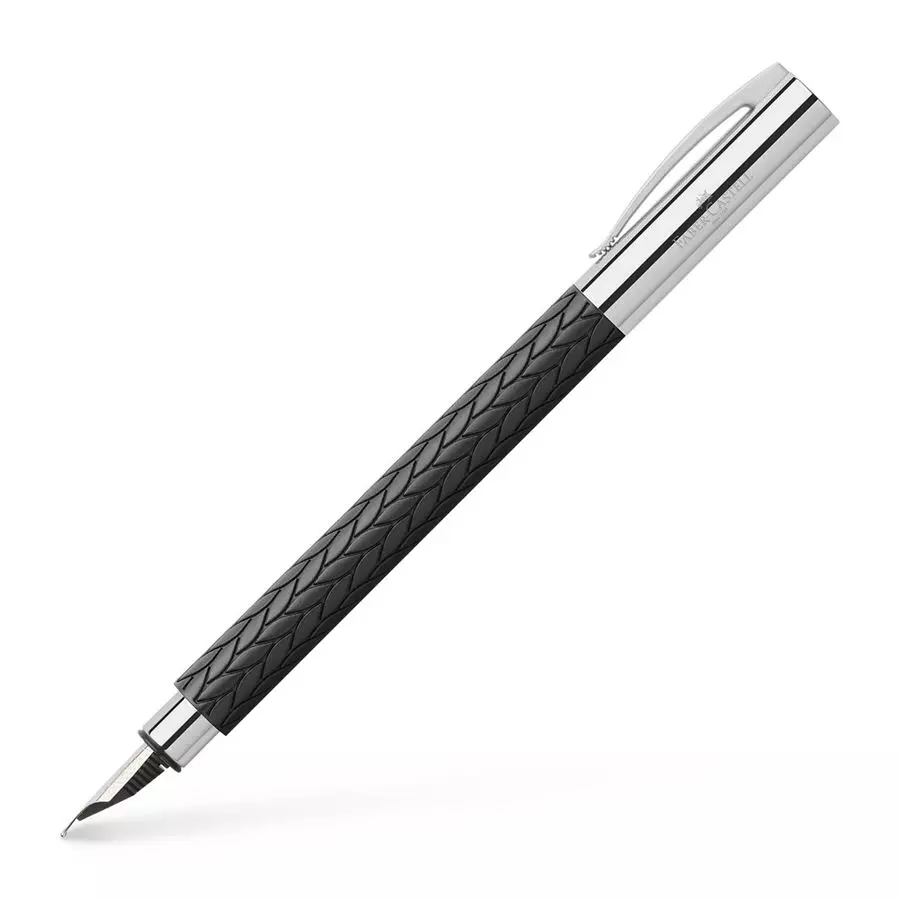 Faber-Castell Ambition 3D Leaves Fountain Pen - Medium Nib Premium Writing Instrument for Calligraphy, Journaling & Business Signatures