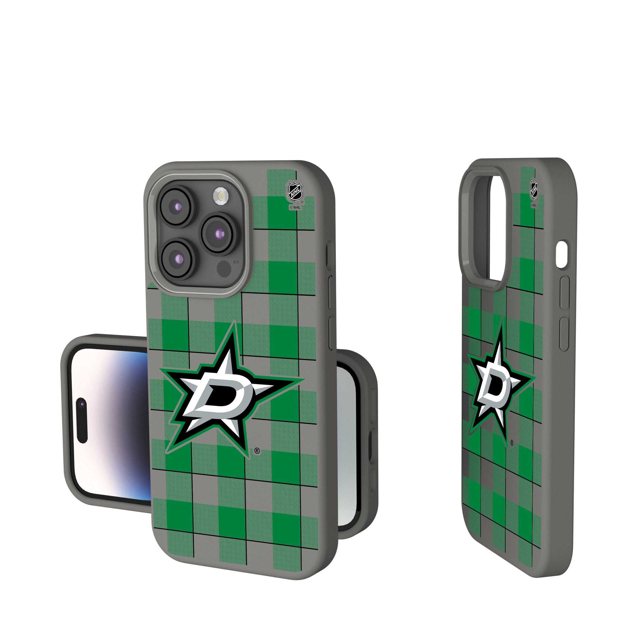 Dallas Stars Plaid Soft Touch Phone Case for iPhone & Samsung - Stylish Protective Cover for Hockey Fans - Perfect for Games, Travel & Everyday Use