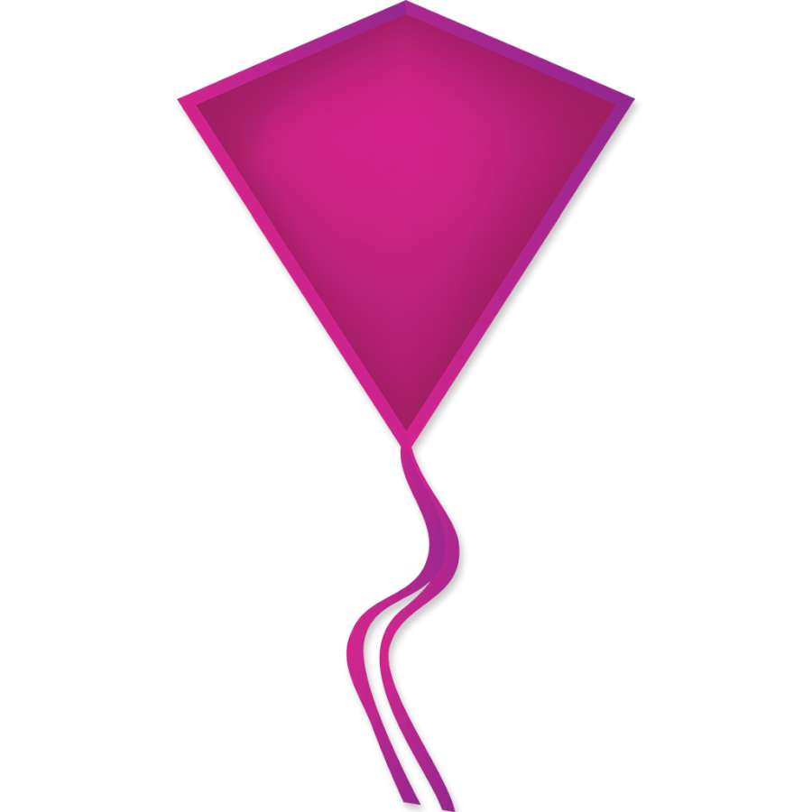 30 Solid Color Diamond Kite - UV Resistant Outdoor Kite for Beach, Park & Family Fun Activities