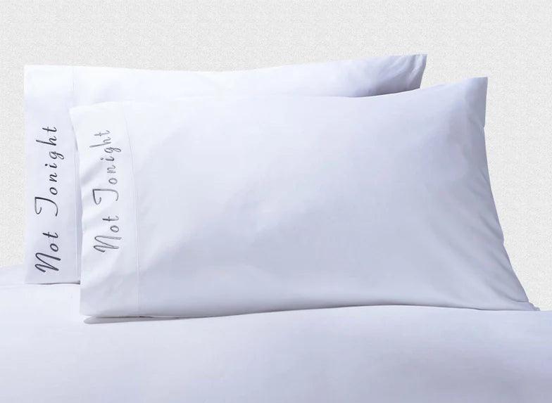 Embroidered Inspirational Quotes 500 Thread Count Cotton 2-Piece Pillowcase Set - Soft Bedding for Home Decor, Gifts & Cozy Bedroom Essentials
