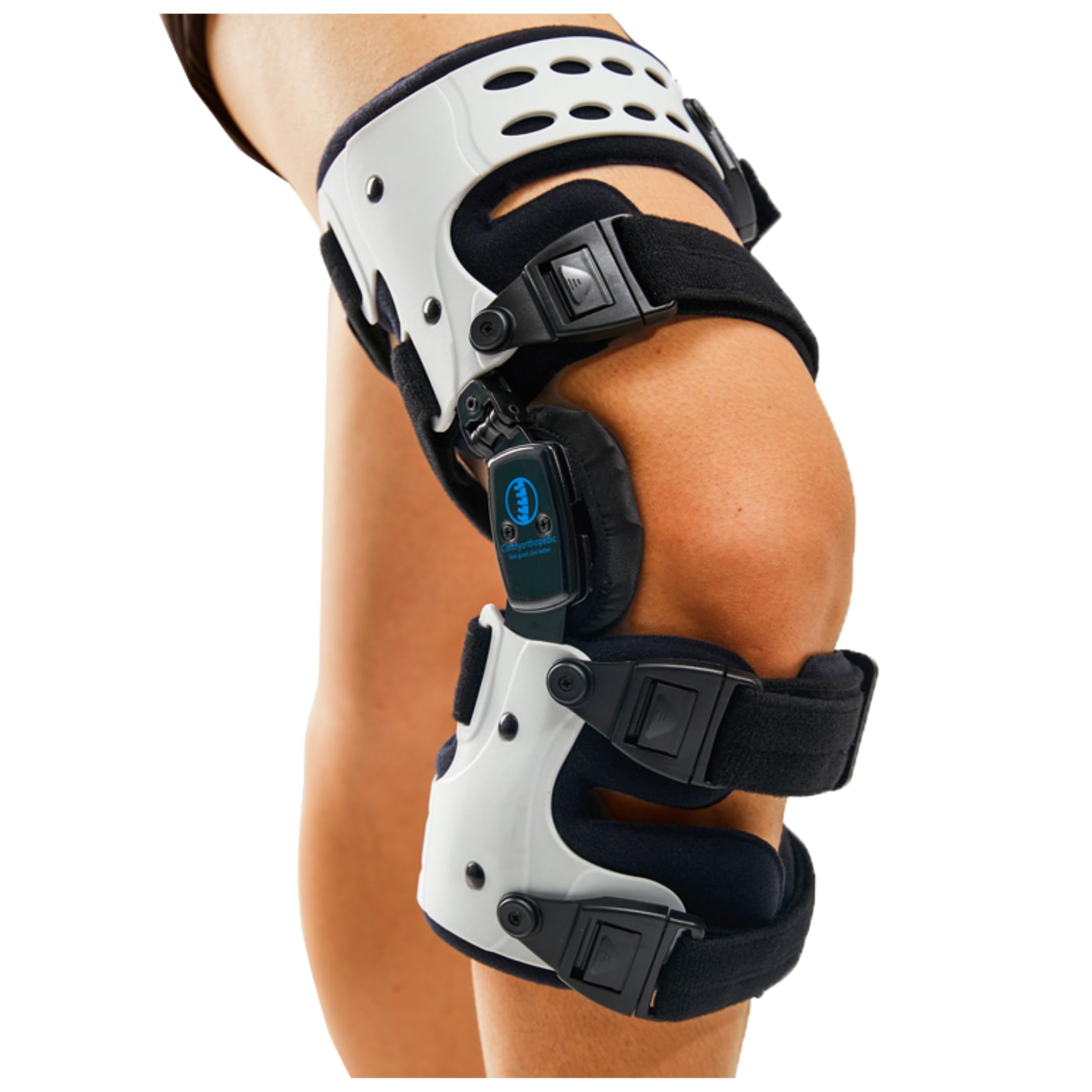OA Unloader Knee Brace for Men & Women - Hinged Support for ACL, MCL, Osteoarthritis & Arthritis Pain Relief - Adjustable Bone-on-Bone Joint Protection (L1851 L1843, Right) - Ideal for Running, Sports & Daily Activities