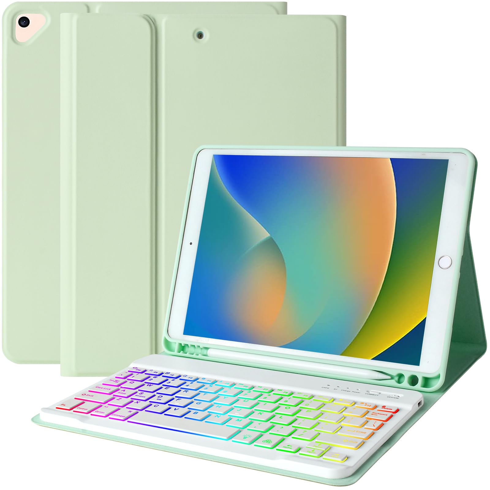 MORECOO Wireless Keyboard Case for iPad 9th/8th/7th Gen & iPad Air 3rd Gen & iPad Pro 10.5