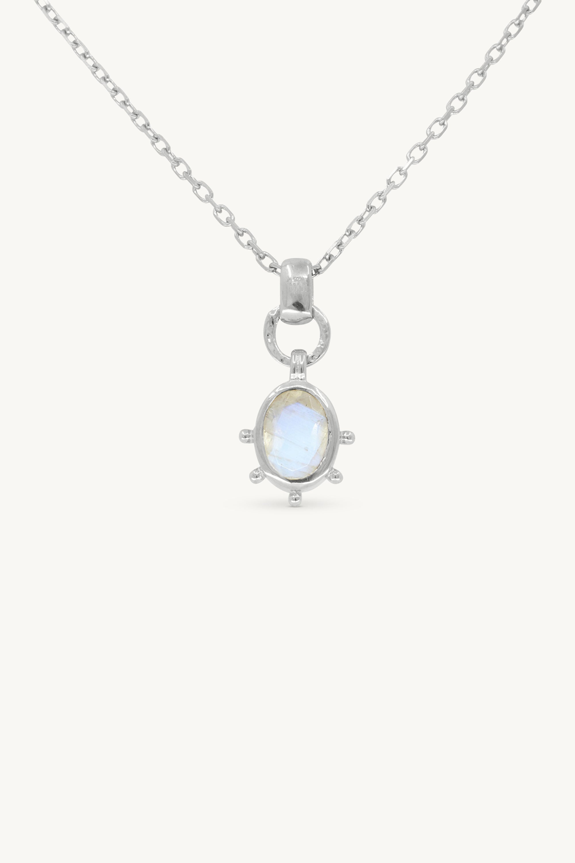 Genuine Moonstone Silver Necklace for Women - Elegant Sterling Silver Jewelry Gift for Birthday, Anniversary & Special Occasions