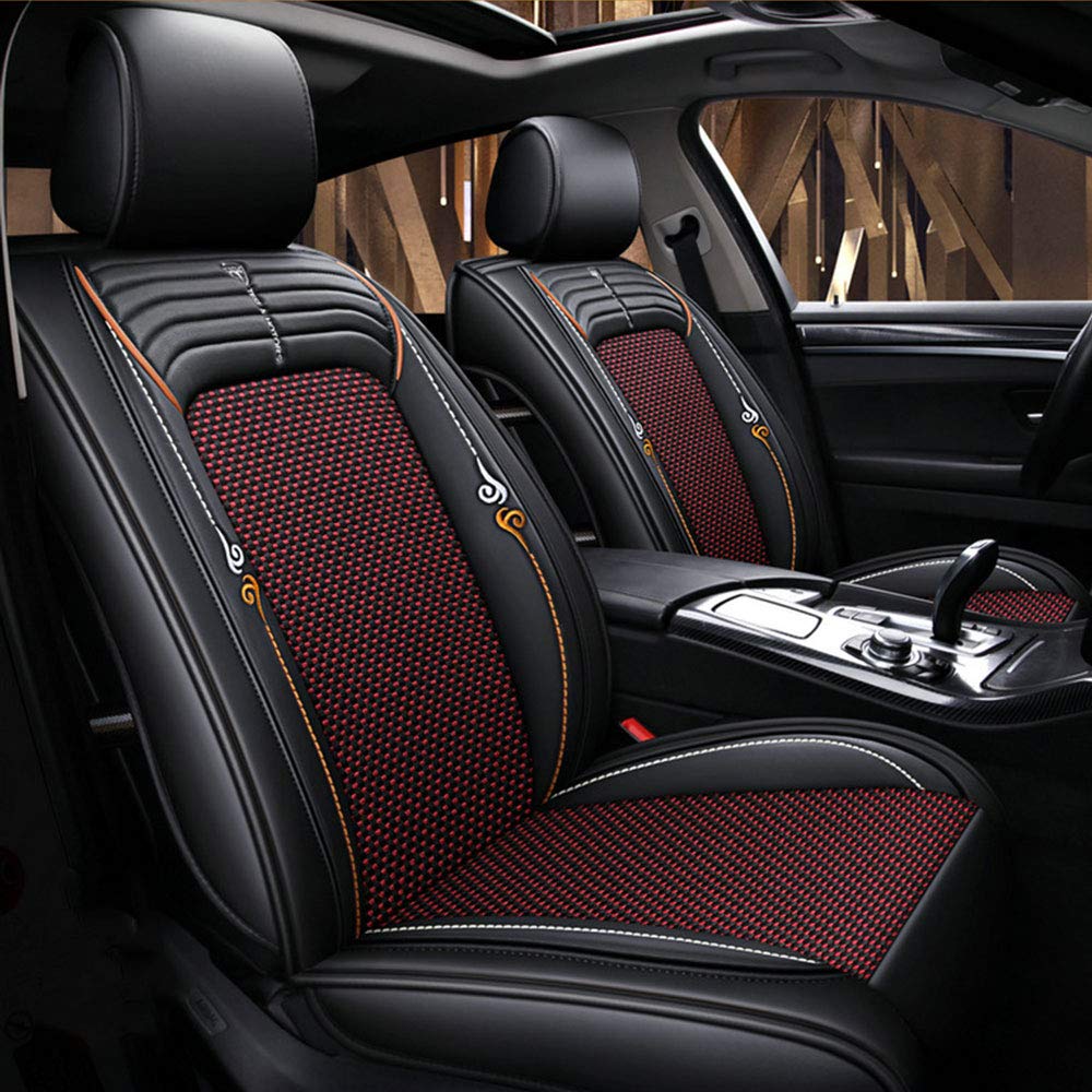 Premium Leather Car Seat Covers - Waterproof Luxury Seat Protectors for 5-Seater Vehicles | Airbag Compatible | Perfect for SUVs, Sedans & Family Cars | Enhances Comfort & Protects Upholstery